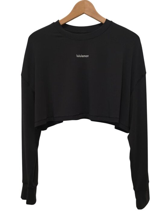 Lululemon Tops - Lululemon Jersey Training Super-Cropped Loose-Fit Long-Sleeve Athleisure Top XL